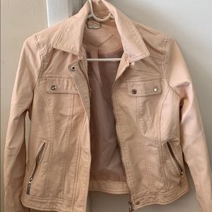 NWT JOUJOU VEGAN LEATHER PINK COAT